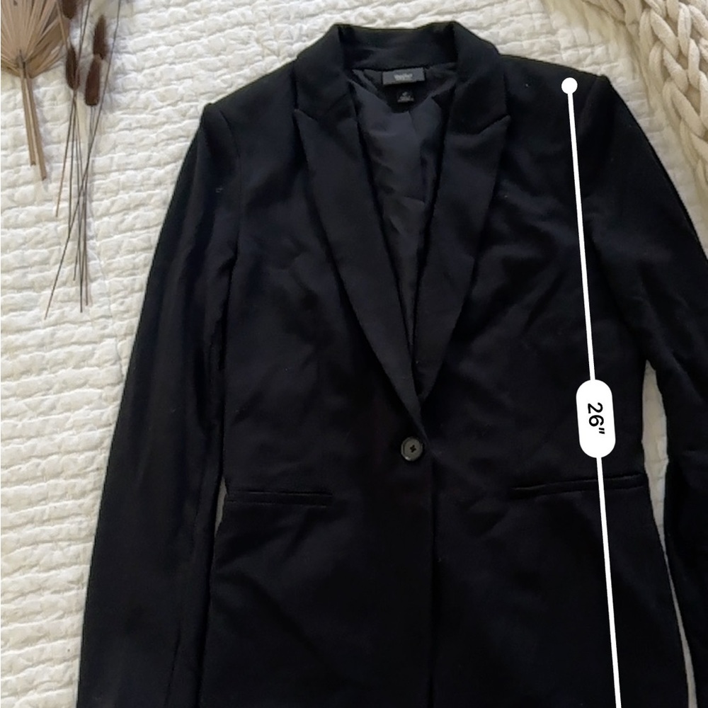 Women’s Mossimo Solid Black One-Button Stretch Co… - image 8